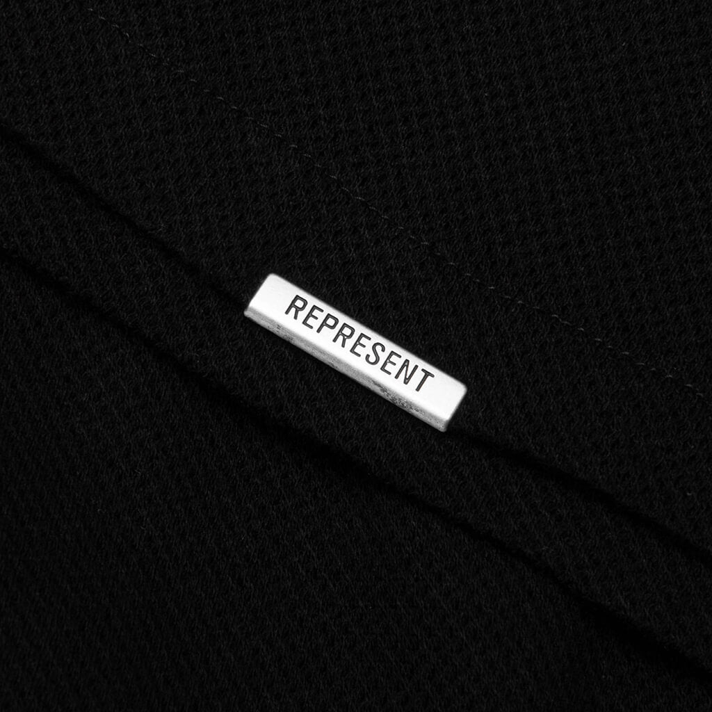 Mesh Pegasus Long Sleeve T-Shirt - Jet Black