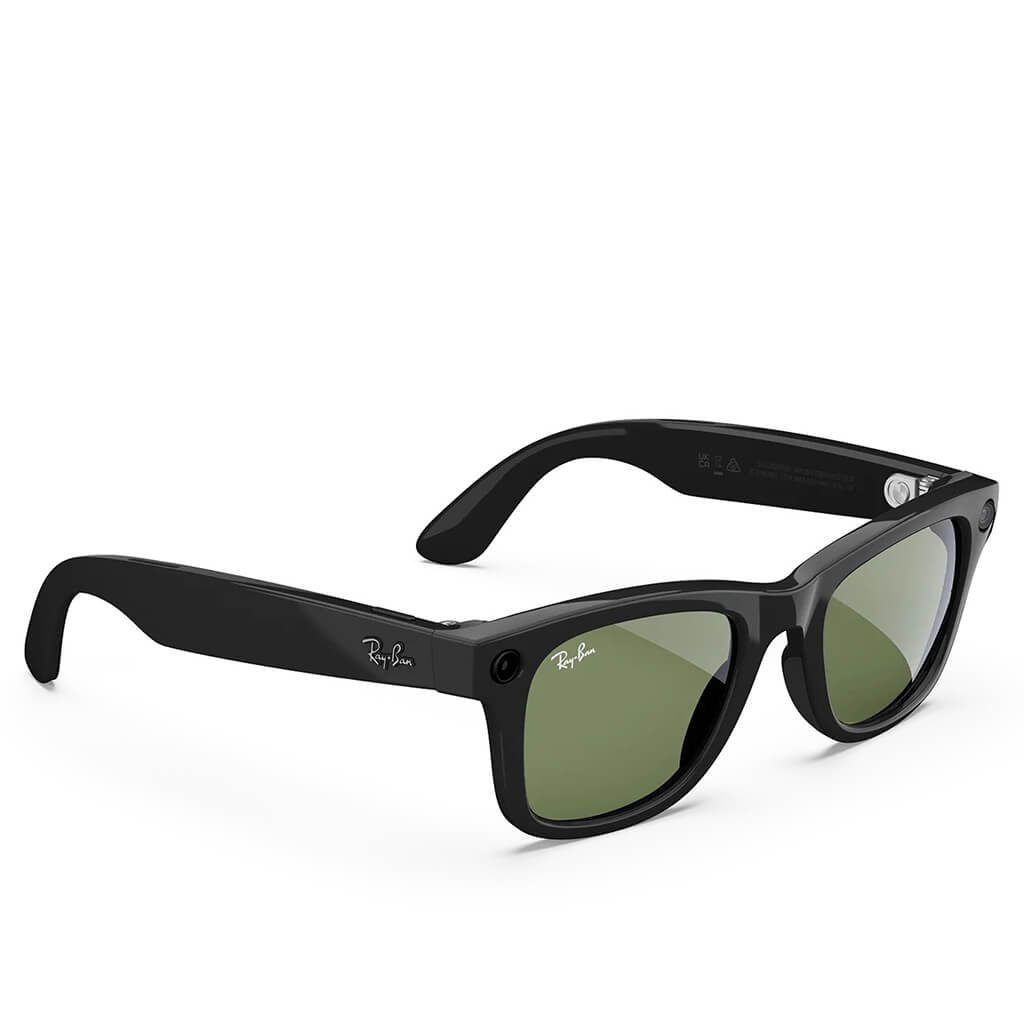 Meta Wayfarer - Shiny Black/G-15 Green