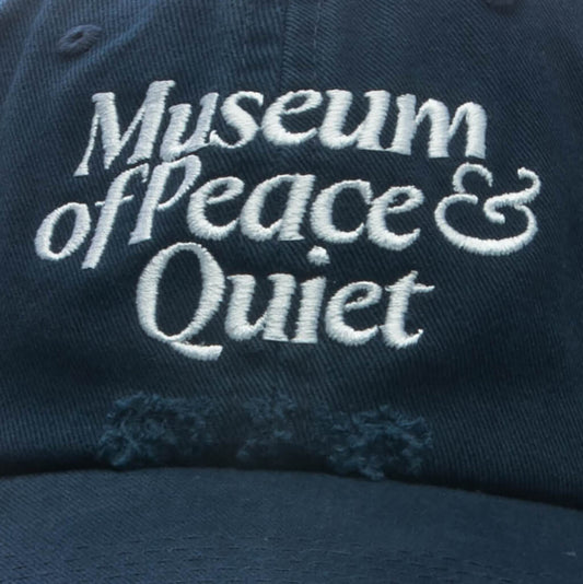 Mid Century Distressed Dad Hat - Navy
