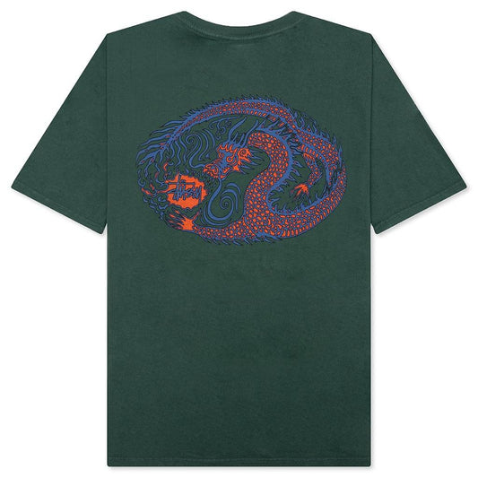 Mosaic Dragon Pigment Dyed Tee - Forest