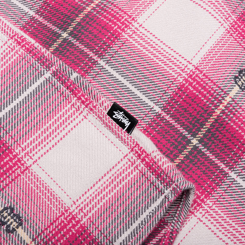 Motif Plaid Shirt - Pink