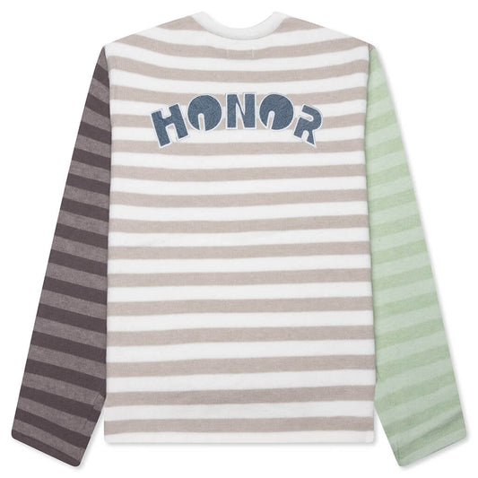Multi Stripe Crewneck - Bone