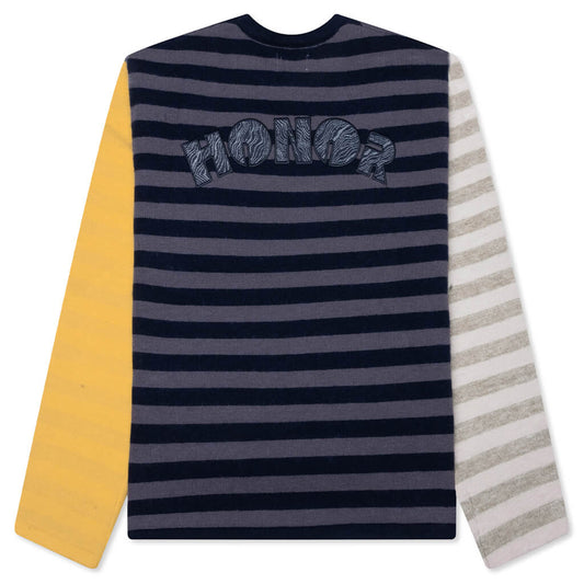 Multi Stripe Crewneck - Navy