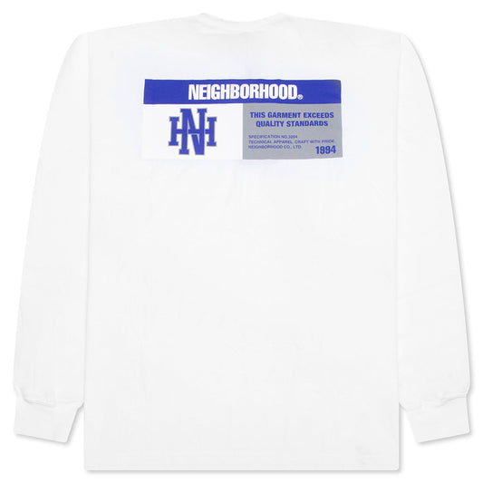NH L/S Tee 8 - White/Blue