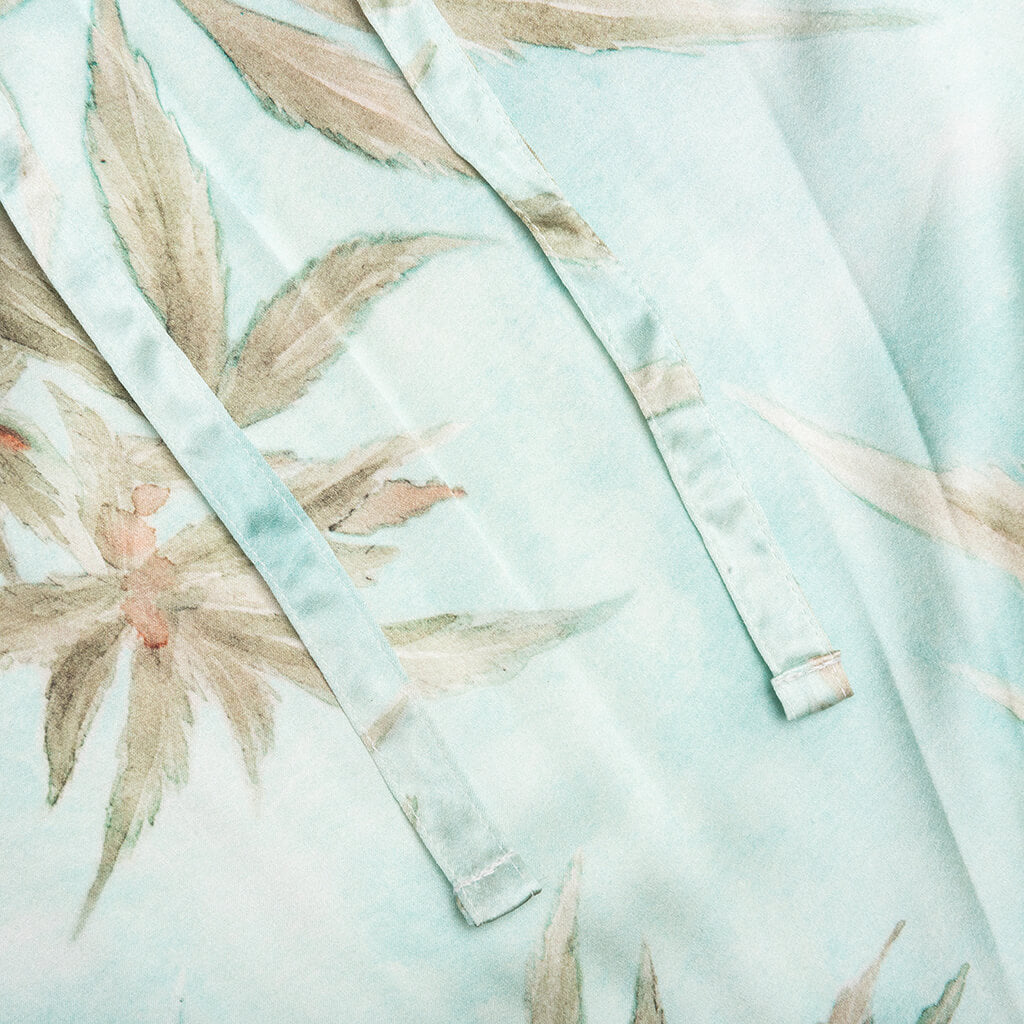 Hemp Leaves Silk Shorts - Hemp Print