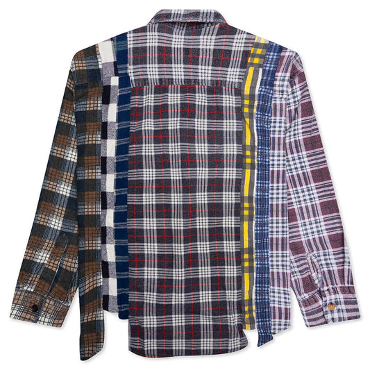 7 Cuts Flannel Shirt - Grey/Red