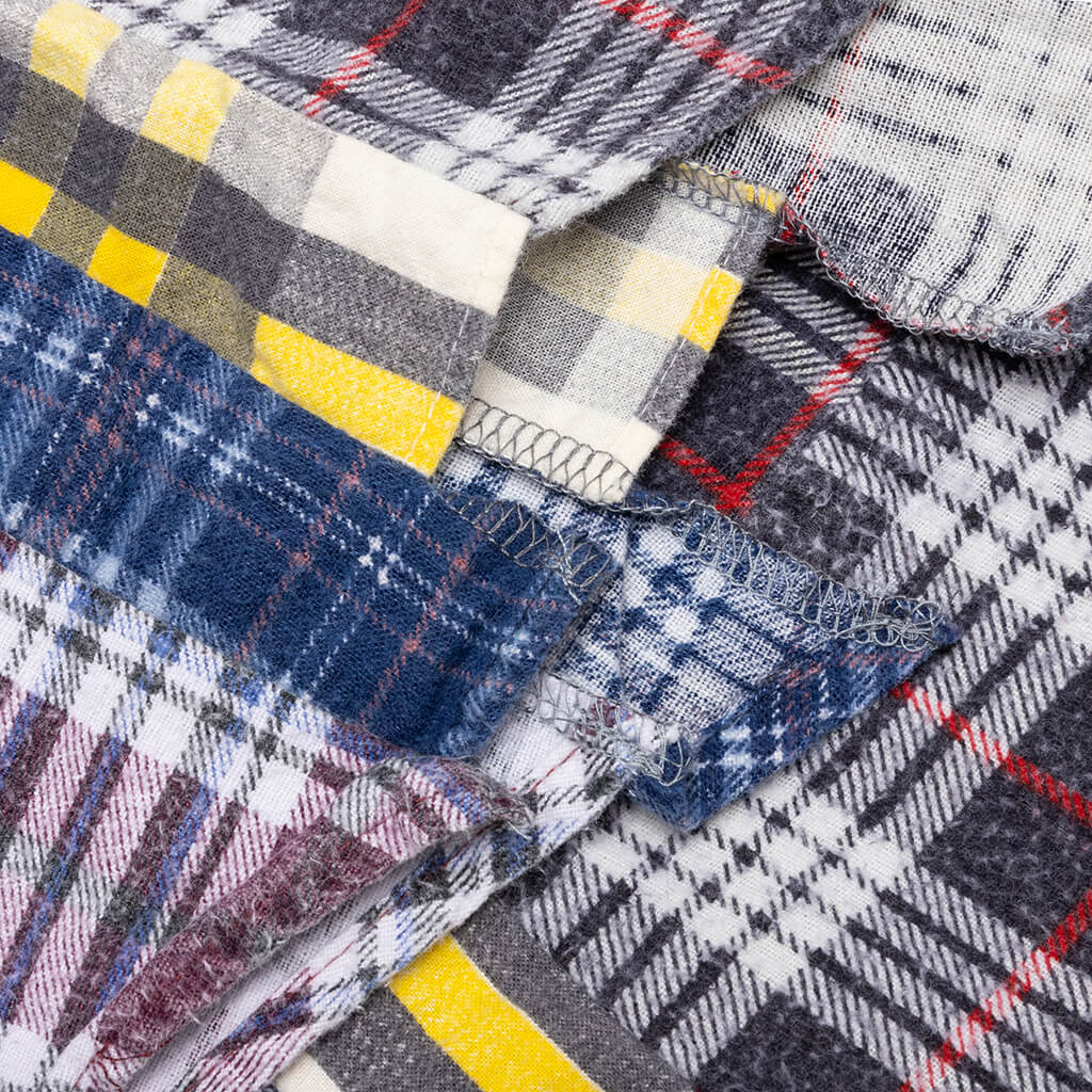 7 Cuts Flannel Shirt - Grey/Red