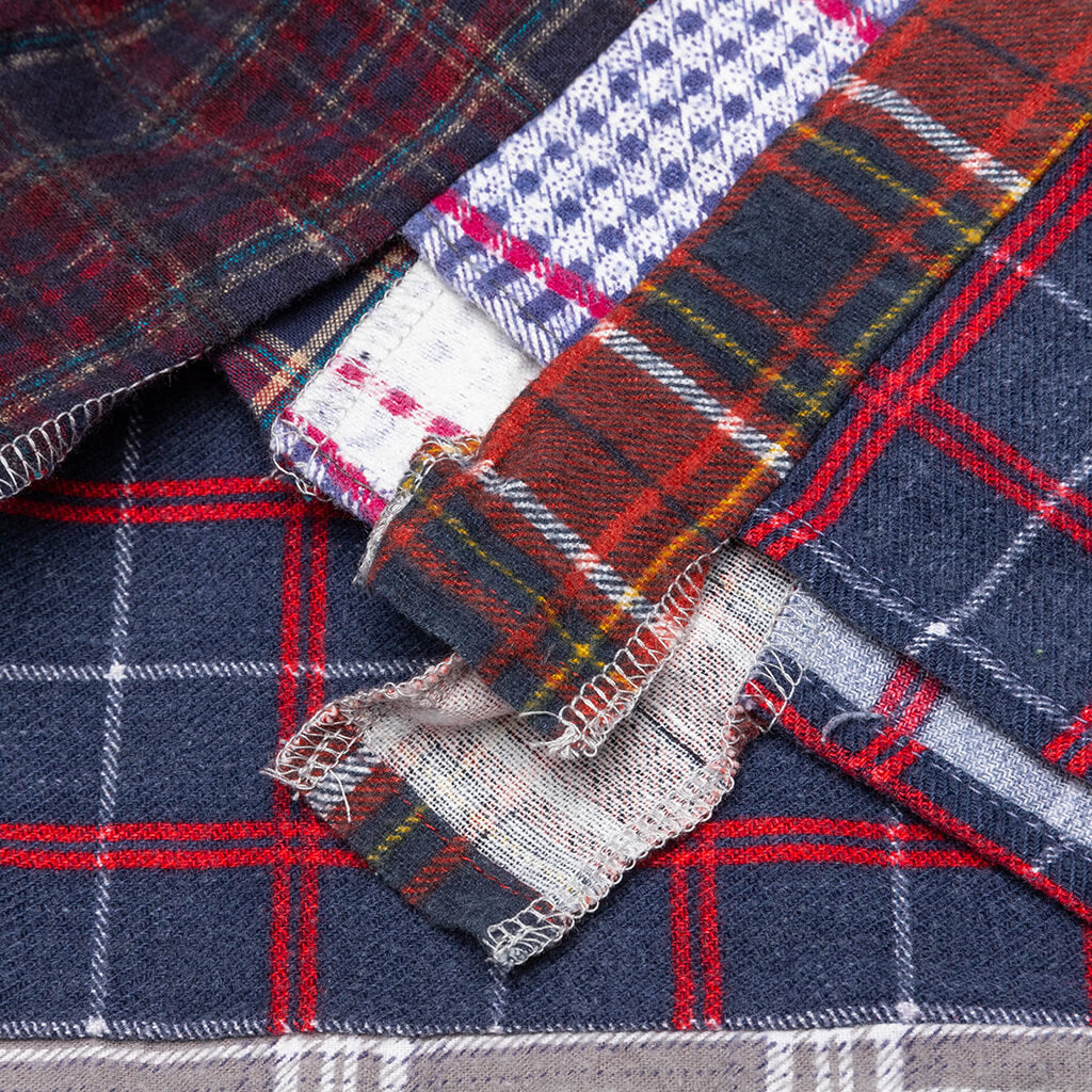 7 Cuts Flannel Shirt - Navy/Red