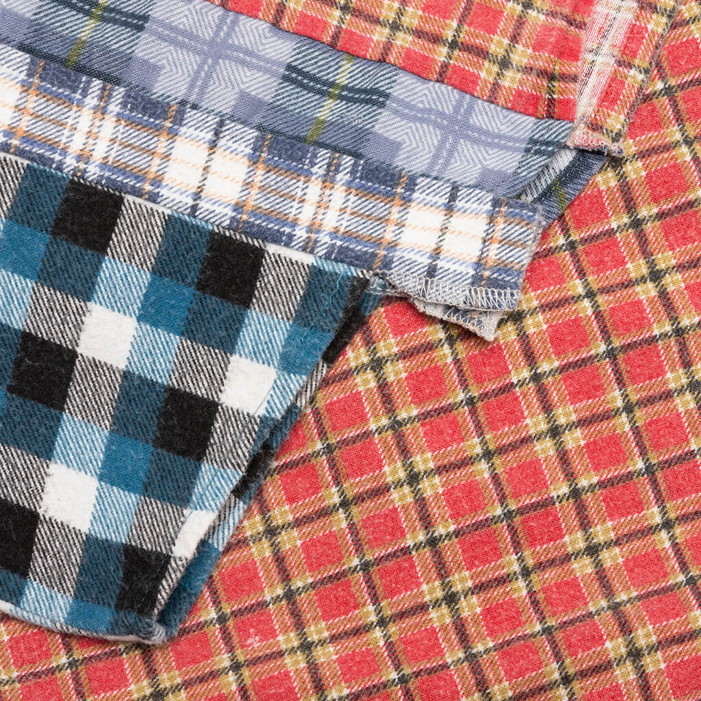 7 Cuts Flannel Shirt - Red/Gold