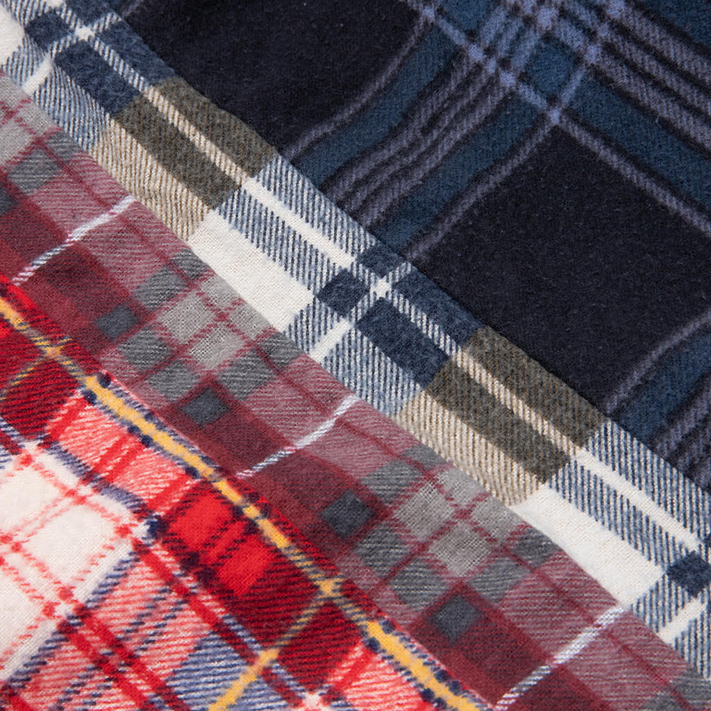 7 Cuts Flannel Shirt - Red/Navy