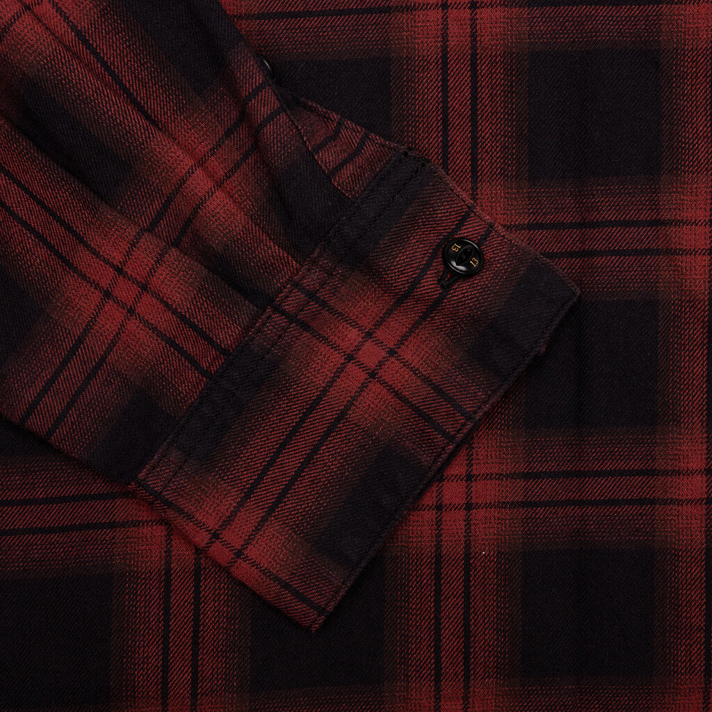 Nel Check SH L/S CO Shirts - Red