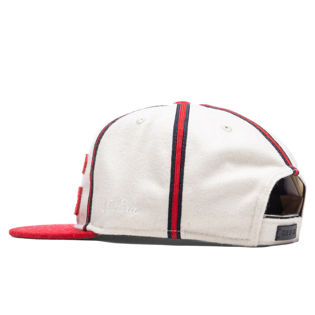 New Era x Fear of God Woven "FG Hat" - Cream/Red
