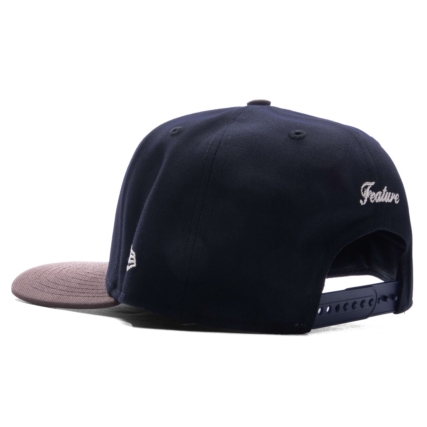 Feature x New Era 9FIFTY Curved A-Frame Old English F Snapback - Navy/Walnut