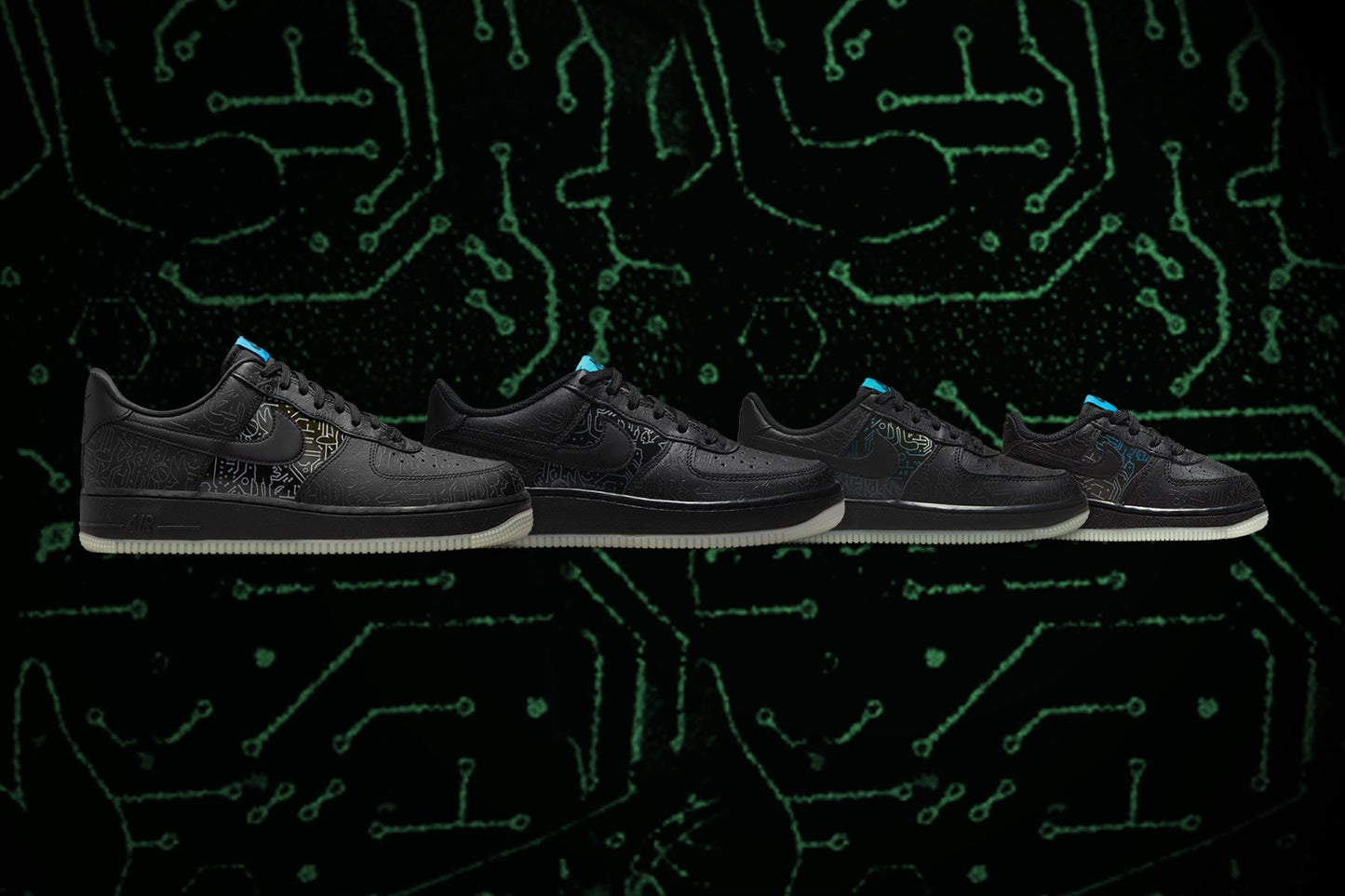 Air Force 1 (TD) - Black/Light Blue Fury