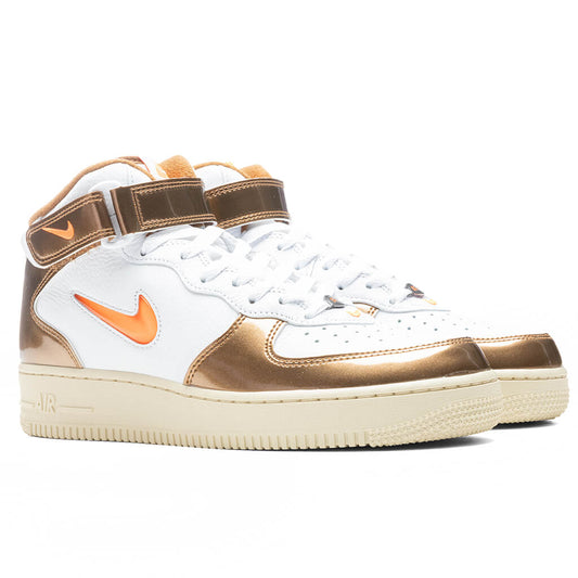 Air Force 1 Mid QS "Ale Brown" - White/Total Orange/Ale Brown
