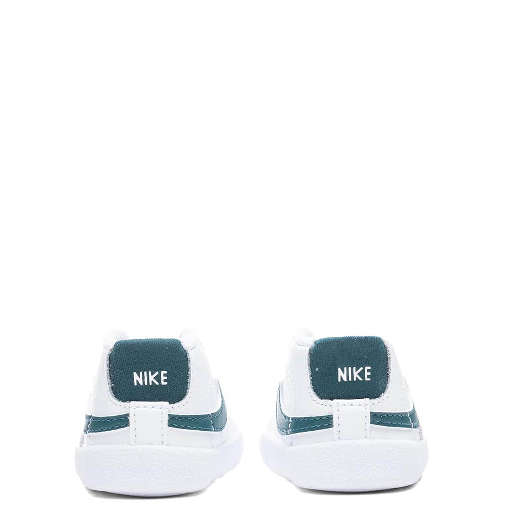 Blazer Mid Crib Bootie - White/Dark Teal Green