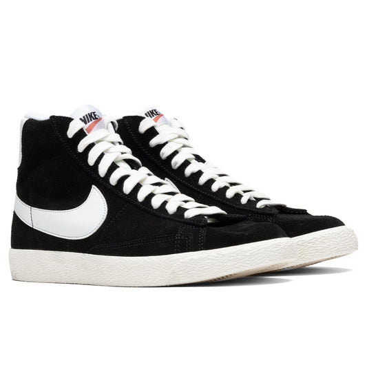 Blazer Mid Suede (GS) - Black/White