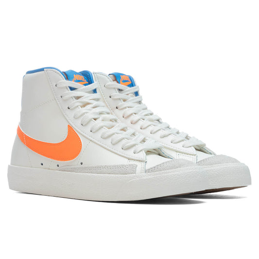 Women's Blazer Mid '77 - Sail/Total Orange/LT Photo Blue