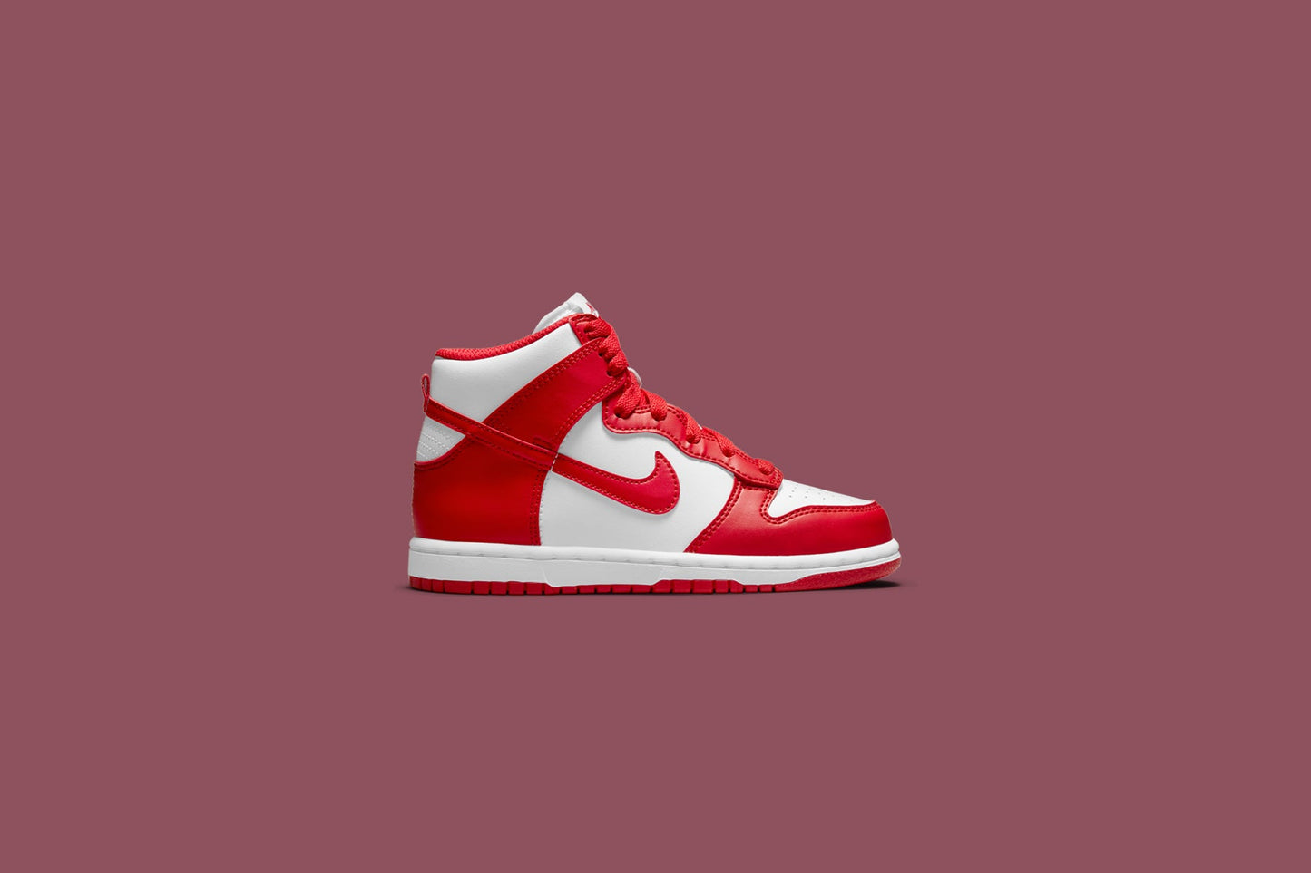 Dunk High (PS) - White/University Red