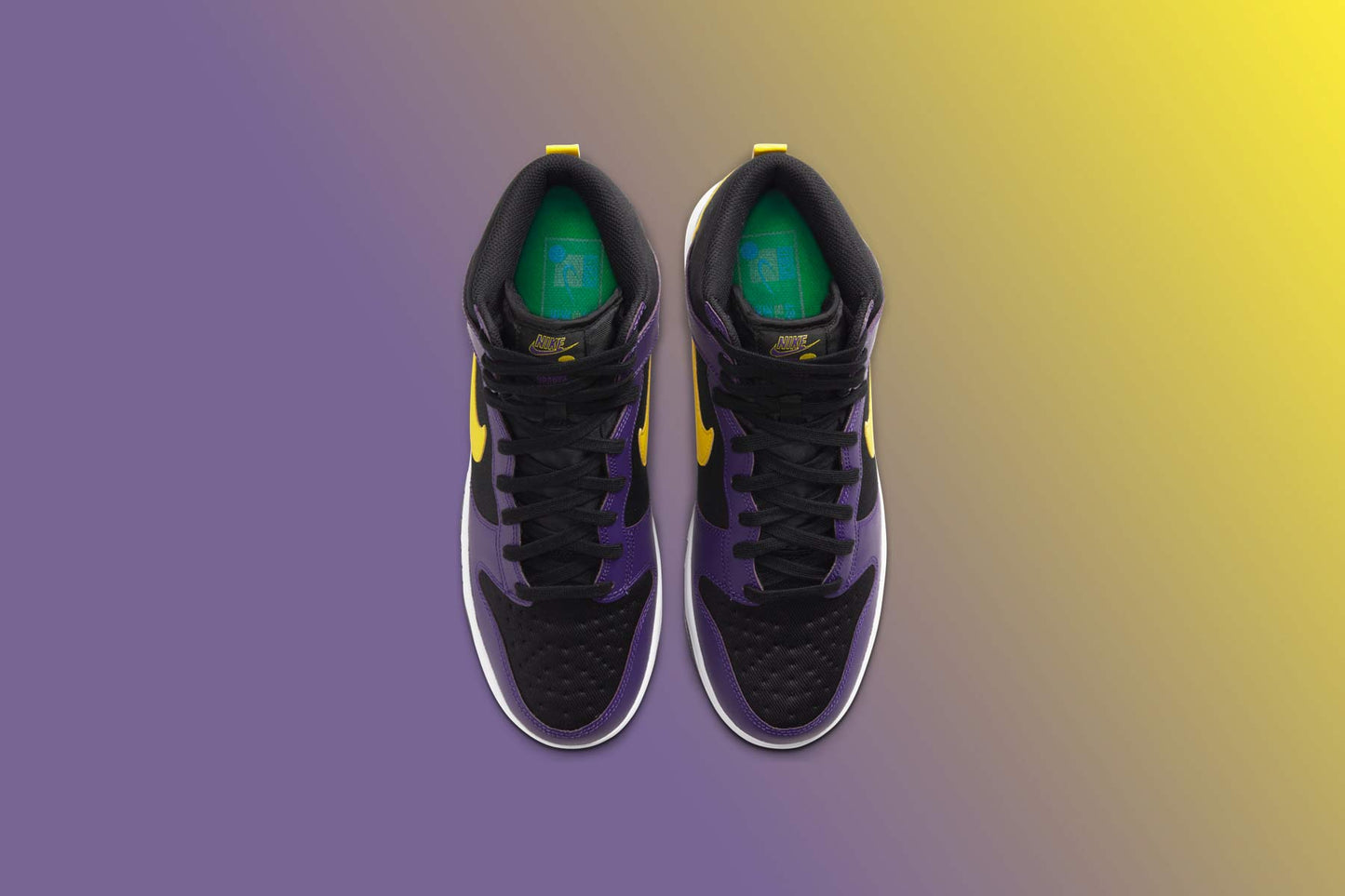 Dunk Hi Premium EMB - Black/Opti Yellow/Court Purple