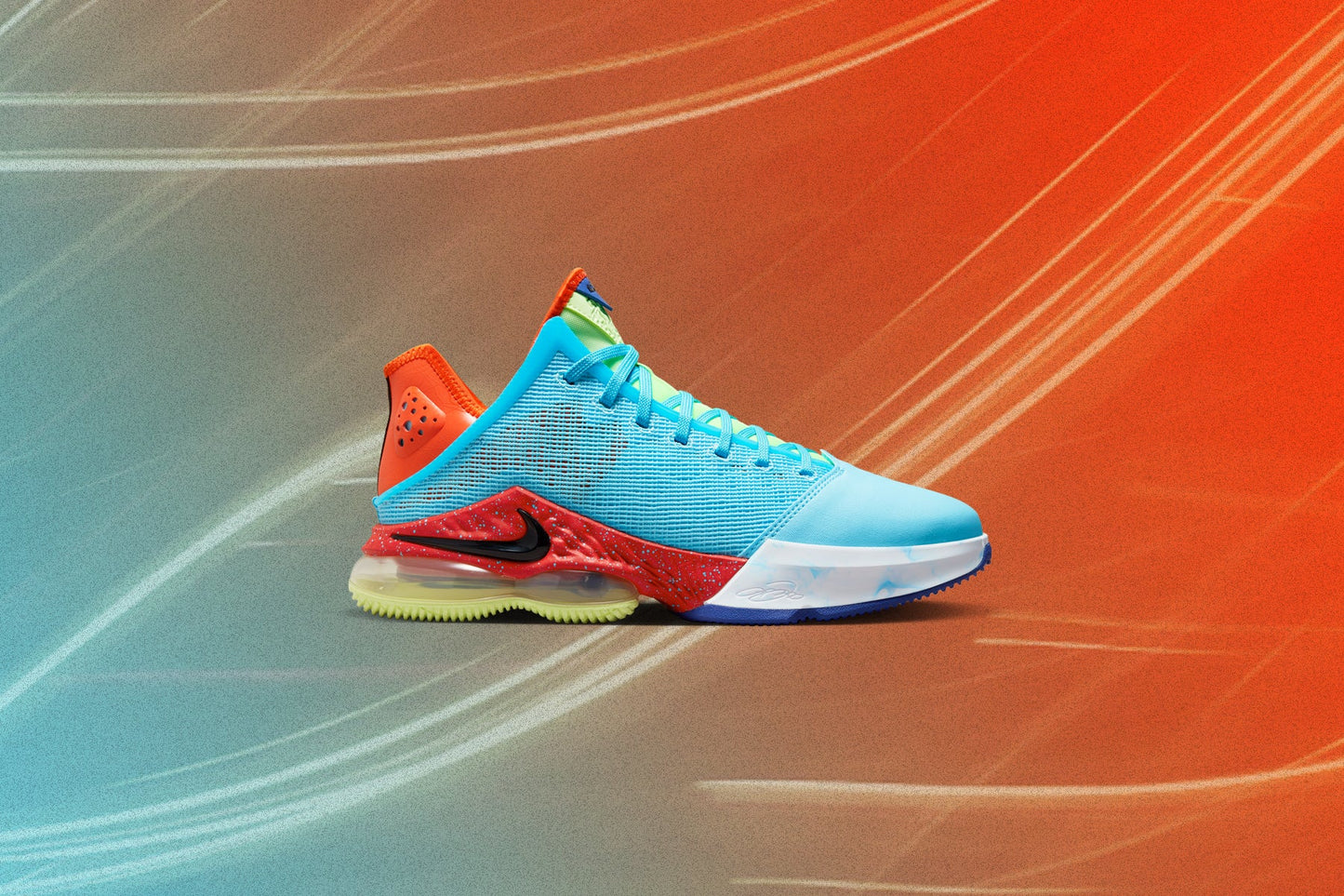 Lebron 19 Low 'Blue Chill' - Blue Chill/Black/Light Crimson
