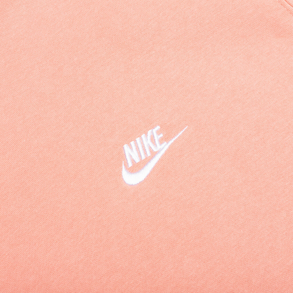 Sportswear Club Fleece Pullover Hoodie - Light Madder Root/White