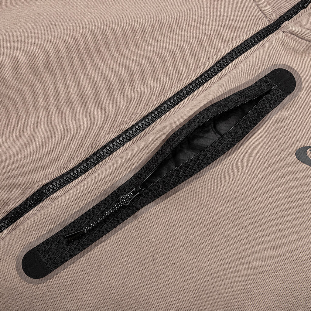 Sportswear Tech Fleece Washed Full-Zip Hoodie - Taupe Haze/Black