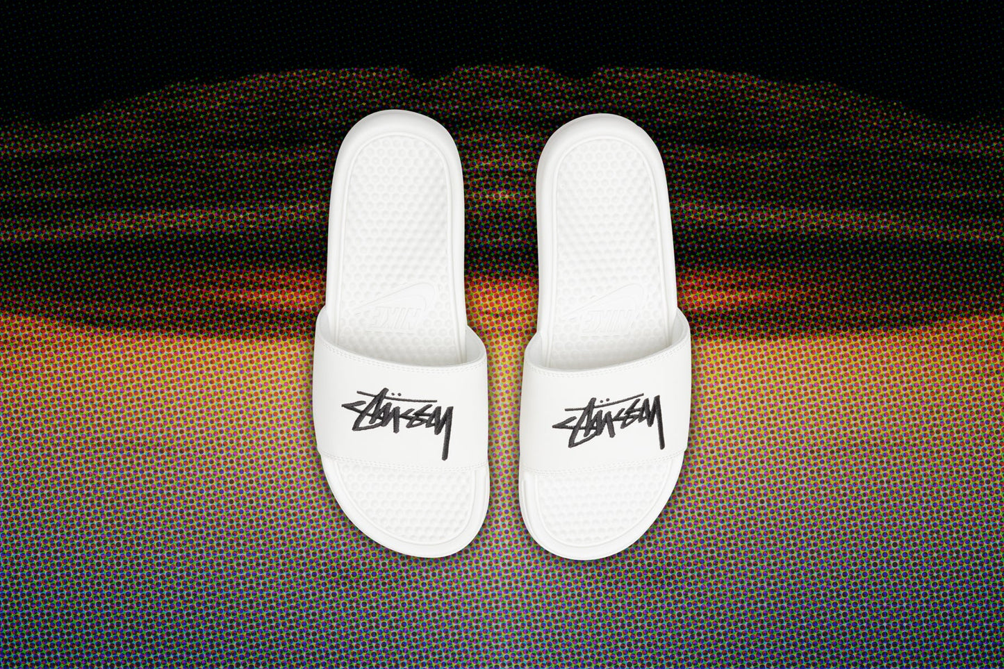 Nike x Stussy Benassi - Sail/Black