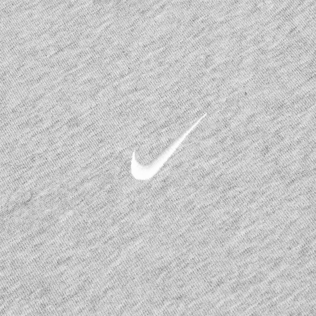 NikeLab Women's Fleece T-Shirt - Dark Grey Heather/White