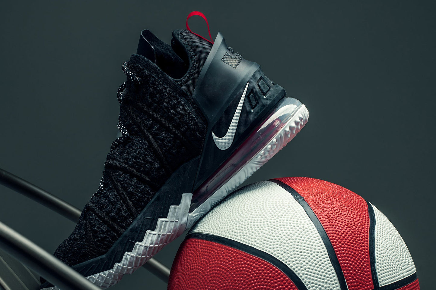 Lebron XVIII - Black/White/University Red