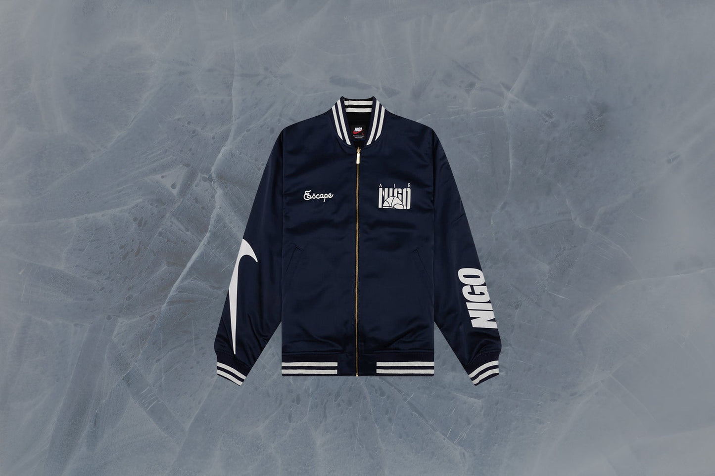 Nike x NIGO Coach Jacket - Midnight Navy/Black