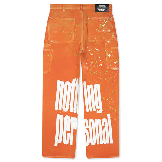 Nothing Personal Double Knee Jeans - Orange
