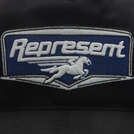 Represent x '47 Brand Nothing Faster Applique Patch Cap - Jet Black