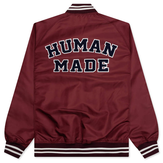 Nylon Stadium Jacket - Burgundy
