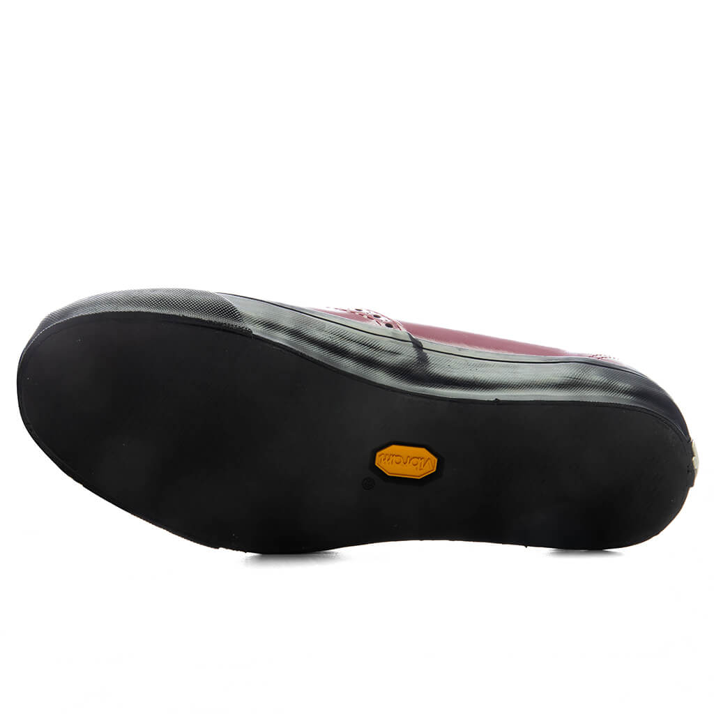 OTW Premium Authentic 44 Siped Vibram Gloss Leather - Burgundy Red/Black