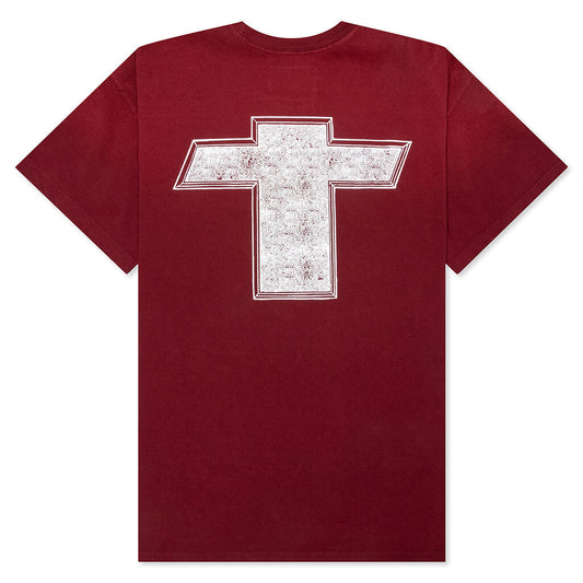 Cross Tee - Burgundy