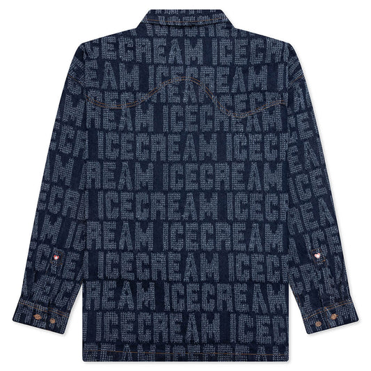 Oversized Echo L/S Shirt - Blue Moon