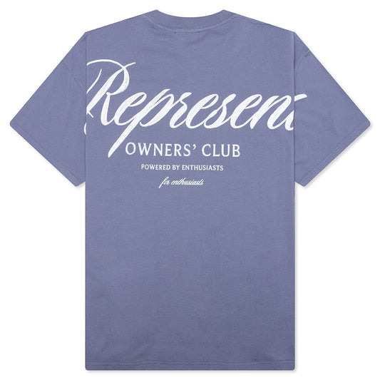 Owners Club Script T-Shirt - Dusty Blue