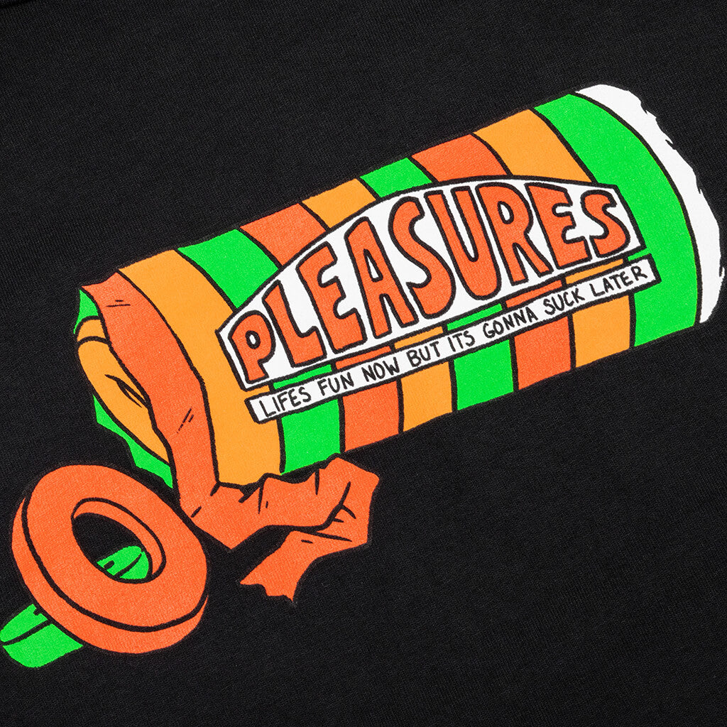 Pleasures Suck Washed T-Shirt - Black