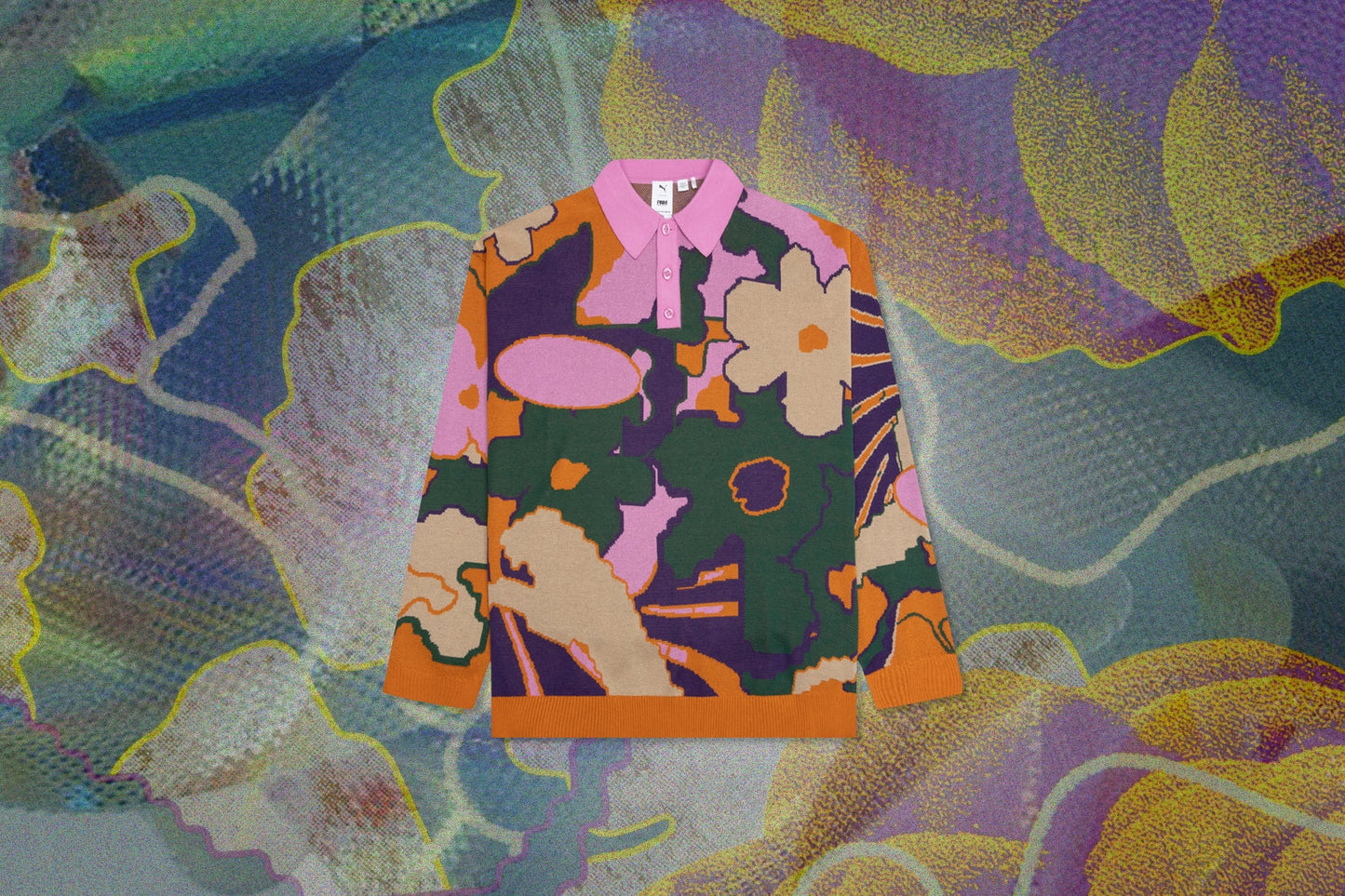 Puma x Perks and Mini Knitted L/S Polo - Orange