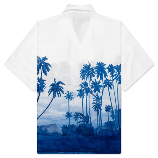 Palm Tree Hawaiian S/S Shirt - Blue