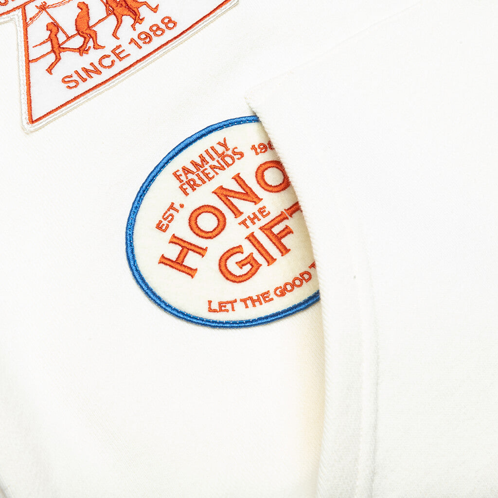 Patchwork Party Hoodie - Bone