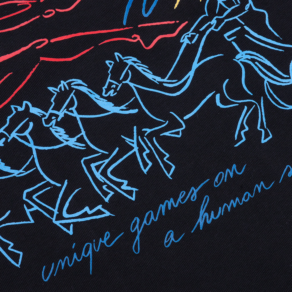 Pentathlon Screen Printed T-Shirt - Black