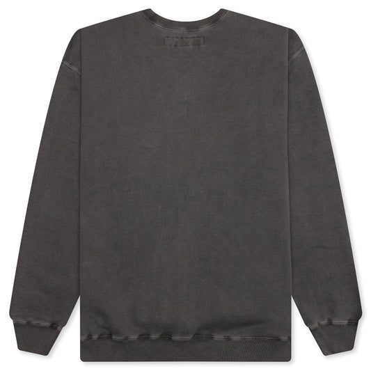 Pigment Dyed Sweat Shirt L/S - Black