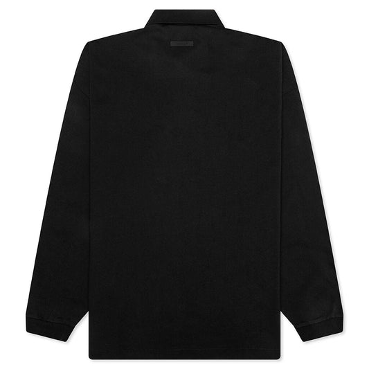 Pique L/S Polo - Black