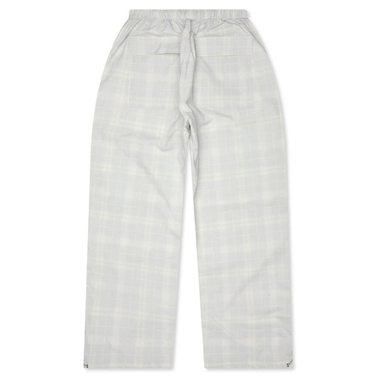 Plaid Windbreaker Pants - Cream