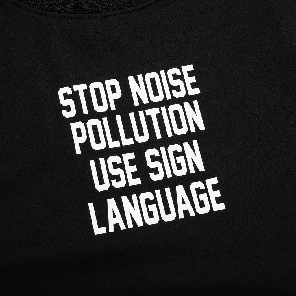 Pollution Boxy Raglan T-Shirt - Black