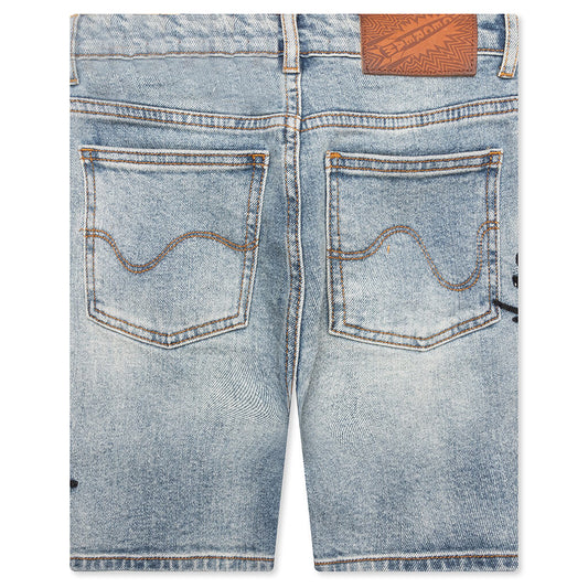 Kids Pow Jean Shorts - Blue Chocolate