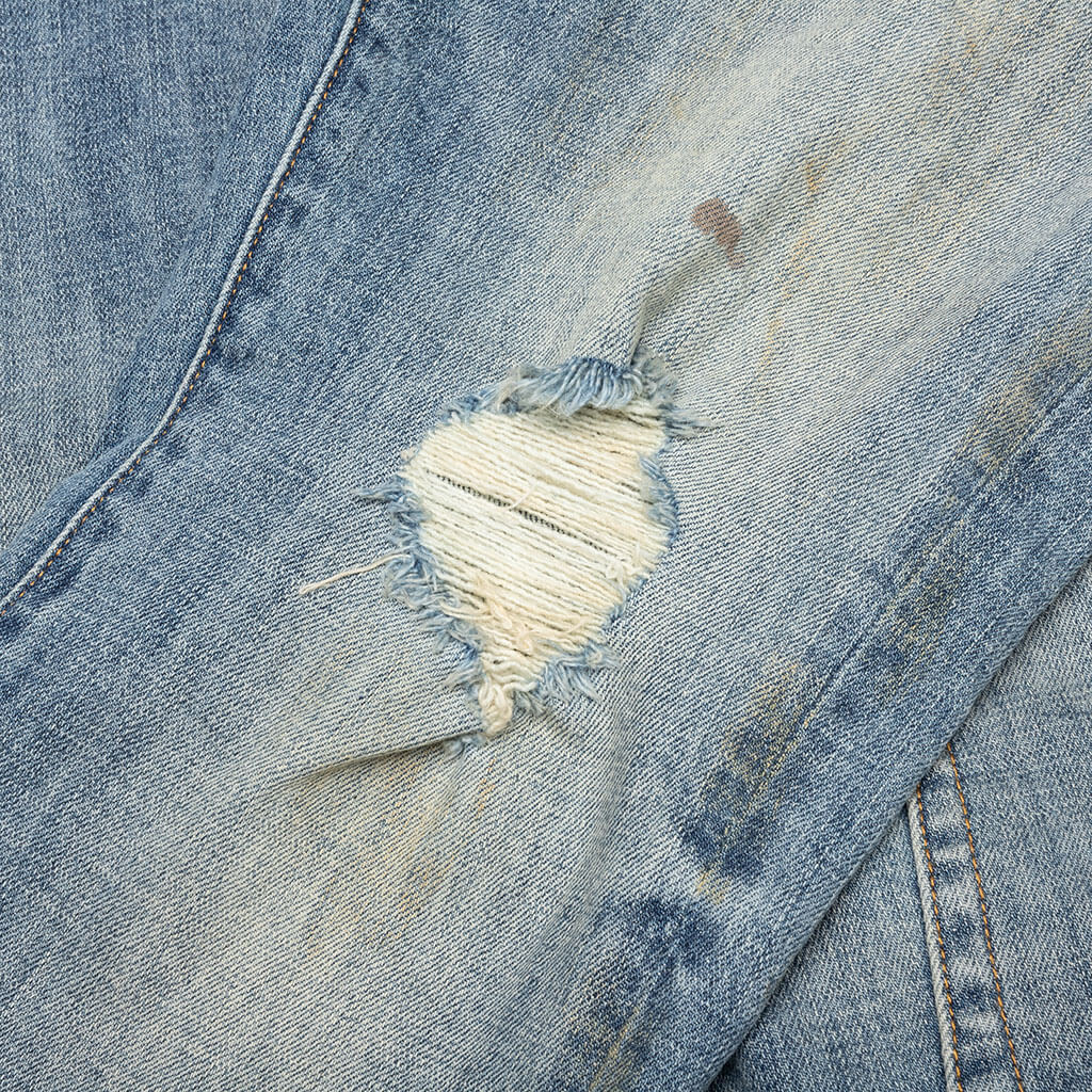 P001 - Worn Light Indigo Blowout
