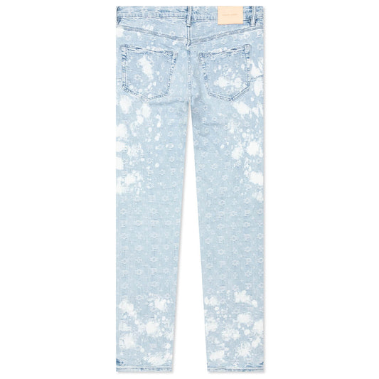 P001 - Light Indigo Bleach Jaquard Monogram
